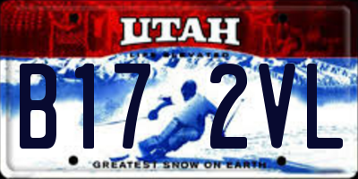 UT license plate B172VL