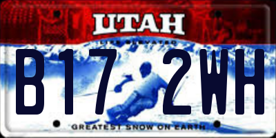 UT license plate B172WH