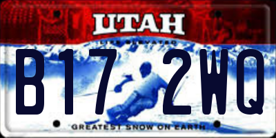 UT license plate B172WQ