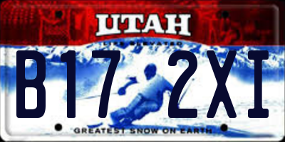 UT license plate B172XI