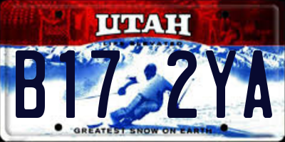 UT license plate B172YA