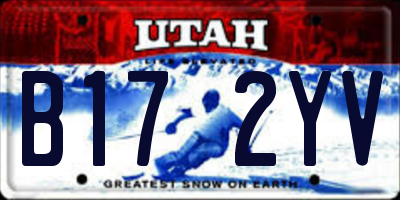 UT license plate B172YV