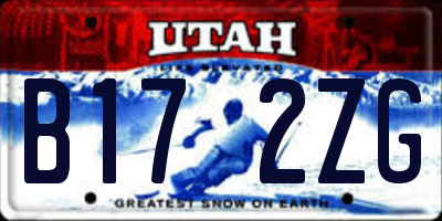UT license plate B172ZG