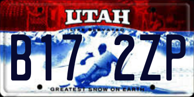 UT license plate B172ZP