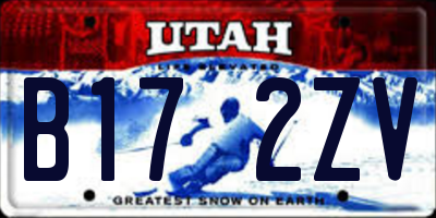 UT license plate B172ZV