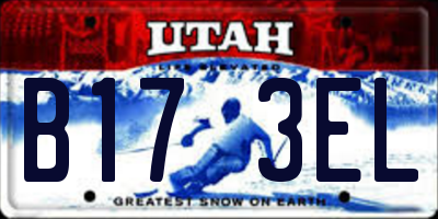 UT license plate B173EL