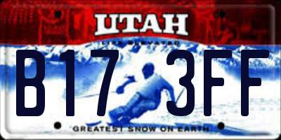UT license plate B173FF