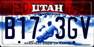 UT license plate B173GV