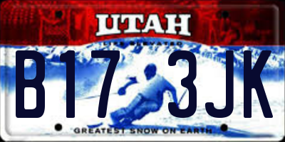 UT license plate B173JK