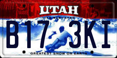 UT license plate B173KI