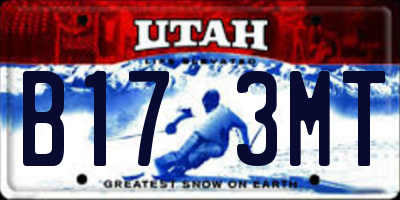 UT license plate B173MT