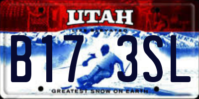 UT license plate B173SL
