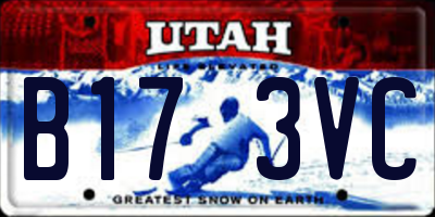 UT license plate B173VC