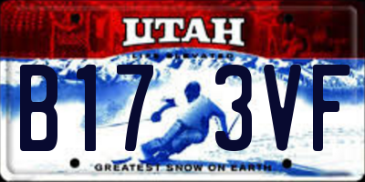 UT license plate B173VF