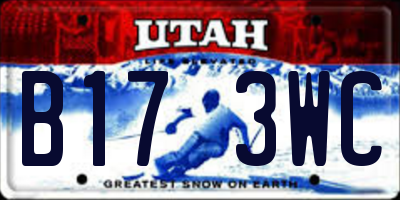 UT license plate B173WC