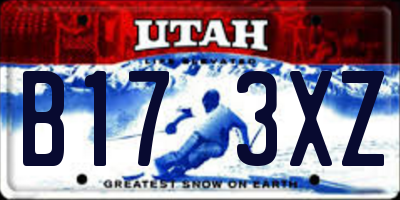 UT license plate B173XZ