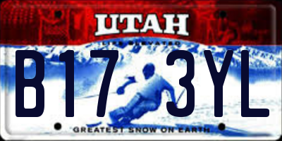 UT license plate B173YL