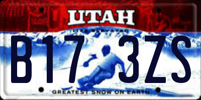 UT license plate B173ZS
