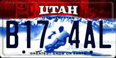 UT license plate B174AL