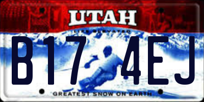 UT license plate B174EJ