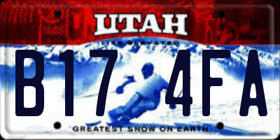 UT license plate B174FA