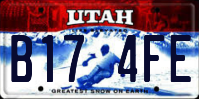 UT license plate B174FE