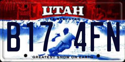 UT license plate B174FN