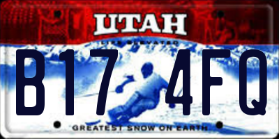 UT license plate B174FQ