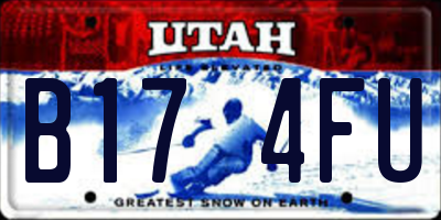 UT license plate B174FU