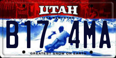 UT license plate B174MA