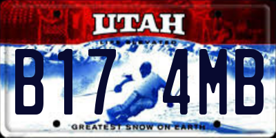 UT license plate B174MB