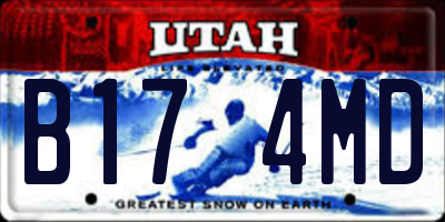 UT license plate B174MD