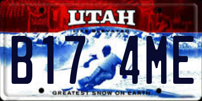 UT license plate B174ME