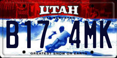 UT license plate B174MK