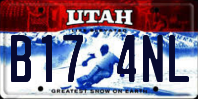 UT license plate B174NL