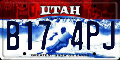 UT license plate B174PJ