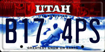 UT license plate B174PS