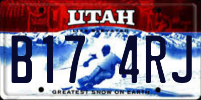 UT license plate B174RJ