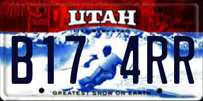 UT license plate B174RR