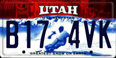 UT license plate B174VK