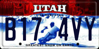 UT license plate B174VY