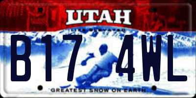 UT license plate B174WL