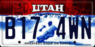 UT license plate B174WN