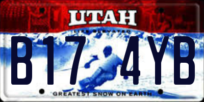UT license plate B174YB