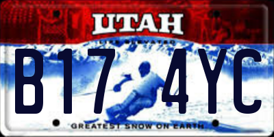UT license plate B174YC