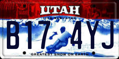 UT license plate B174YJ