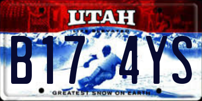 UT license plate B174YS