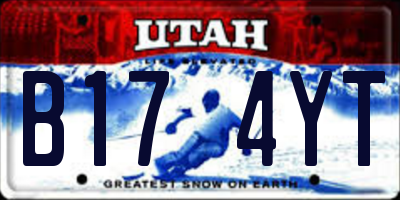 UT license plate B174YT