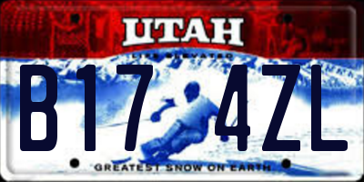 UT license plate B174ZL