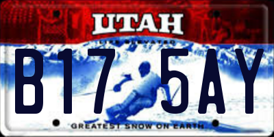 UT license plate B175AY